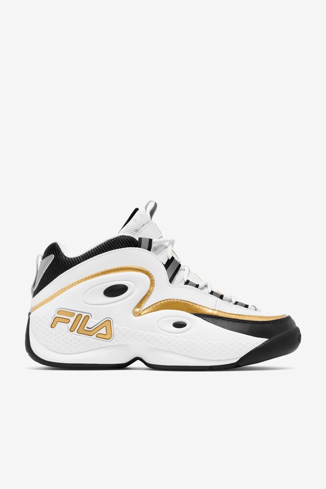 Fila Grant Hill 3 White Sneakers Mens - NZ 35769-PCGQ